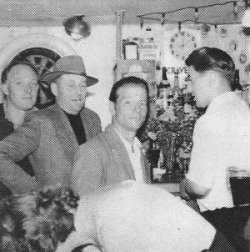 Jack Jordan (centre) in Wells Ship