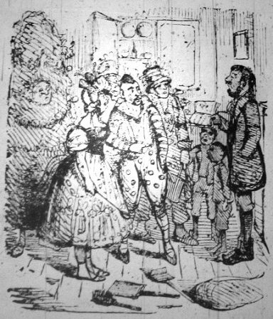 Captioned 'New May-day. A lament of the old order of chummies'. 'From Bell's Life in London, or Sporting Chronicle, 5 May 1839, page 2.