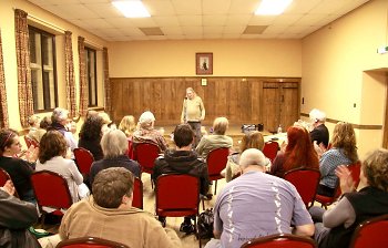During the recording at Miserden Village Hall, 9th September 2009