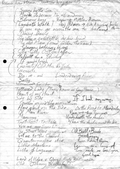 Part of Phil Gorton and David Hill's repertoire list.